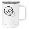 15 oz. White Vacuum Insulated Mug w/Slider Lid Thumbnail