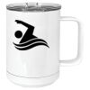 15 oz. White Vacuum Insulated Mug w/Slider Lid Thumbnail