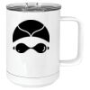 15 oz. White Vacuum Insulated Mug w/Slider Lid Thumbnail