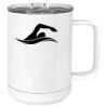 15 oz. White Vacuum Insulated Mug w/Slider Lid Thumbnail