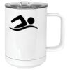 15 oz. White Vacuum Insulated Mug w/Slider Lid Thumbnail
