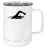 15 oz. White Vacuum Insulated Mug w/Slider Lid Thumbnail