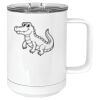 15 oz. White Vacuum Insulated Mug w/Slider Lid Thumbnail
