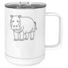 15 oz. White Vacuum Insulated Mug w/Slider Lid Thumbnail