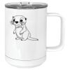 15 oz. White Vacuum Insulated Mug w/Slider Lid Thumbnail