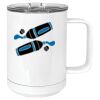 15 oz. White Vacuum Insulated Mug w/Slider Lid Thumbnail
