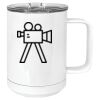 15 oz. White Vacuum Insulated Mug w/Slider Lid Thumbnail