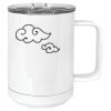 15 oz. White Vacuum Insulated Mug w/Slider Lid Thumbnail