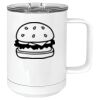 15 oz. White Vacuum Insulated Mug w/Slider Lid Thumbnail