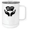 15 oz. White Vacuum Insulated Mug w/Slider Lid Thumbnail