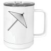 15 oz. White Vacuum Insulated Mug w/Slider Lid Thumbnail