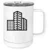 15 oz. White Vacuum Insulated Mug w/Slider Lid Thumbnail
