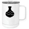 15 oz. White Vacuum Insulated Mug w/Slider Lid Thumbnail