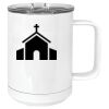 15 oz. White Vacuum Insulated Mug w/Slider Lid Thumbnail