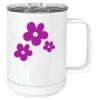 15 oz. White Vacuum Insulated Mug w/Slider Lid Thumbnail