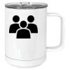 15 oz. White Vacuum Insulated Mug w/Slider Lid Thumbnail