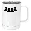 15 oz. White Vacuum Insulated Mug w/Slider Lid Thumbnail