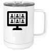 15 oz. White Vacuum Insulated Mug w/Slider Lid Thumbnail