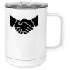 15 oz. White Vacuum Insulated Mug w/Slider Lid Thumbnail