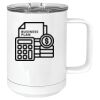 15 oz. White Vacuum Insulated Mug w/Slider Lid Thumbnail