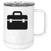 15 oz. White Vacuum Insulated Mug w/Slider Lid Thumbnail