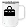 15 oz. White Vacuum Insulated Mug w/Slider Lid Thumbnail
