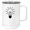 15 oz. White Vacuum Insulated Mug w/Slider Lid Thumbnail