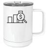 15 oz. White Vacuum Insulated Mug w/Slider Lid Thumbnail