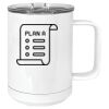 15 oz. White Vacuum Insulated Mug w/Slider Lid Thumbnail