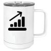 15 oz. White Vacuum Insulated Mug w/Slider Lid Thumbnail