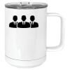 15 oz. White Vacuum Insulated Mug w/Slider Lid Thumbnail