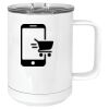 15 oz. White Vacuum Insulated Mug w/Slider Lid Thumbnail