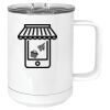 15 oz. White Vacuum Insulated Mug w/Slider Lid Thumbnail
