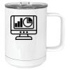15 oz. White Vacuum Insulated Mug w/Slider Lid Thumbnail