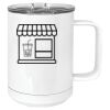 15 oz. White Vacuum Insulated Mug w/Slider Lid Thumbnail