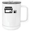 15 oz. White Vacuum Insulated Mug w/Slider Lid Thumbnail