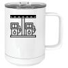 15 oz. White Vacuum Insulated Mug w/Slider Lid Thumbnail