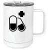 15 oz. White Vacuum Insulated Mug w/Slider Lid Thumbnail