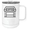 15 oz. White Vacuum Insulated Mug w/Slider Lid Thumbnail