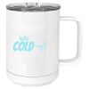 15 oz. White Vacuum Insulated Mug w/Slider Lid Thumbnail