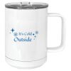 15 oz. White Vacuum Insulated Mug w/Slider Lid Thumbnail