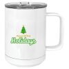 15 oz. White Vacuum Insulated Mug w/Slider Lid Thumbnail