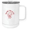 15 oz. White Vacuum Insulated Mug w/Slider Lid Thumbnail