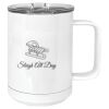 15 oz. White Vacuum Insulated Mug w/Slider Lid Thumbnail